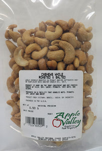 Cashews - Whole Roasted Salted 8 oz.