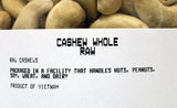 Cashews - Whole Raw 1 lb.