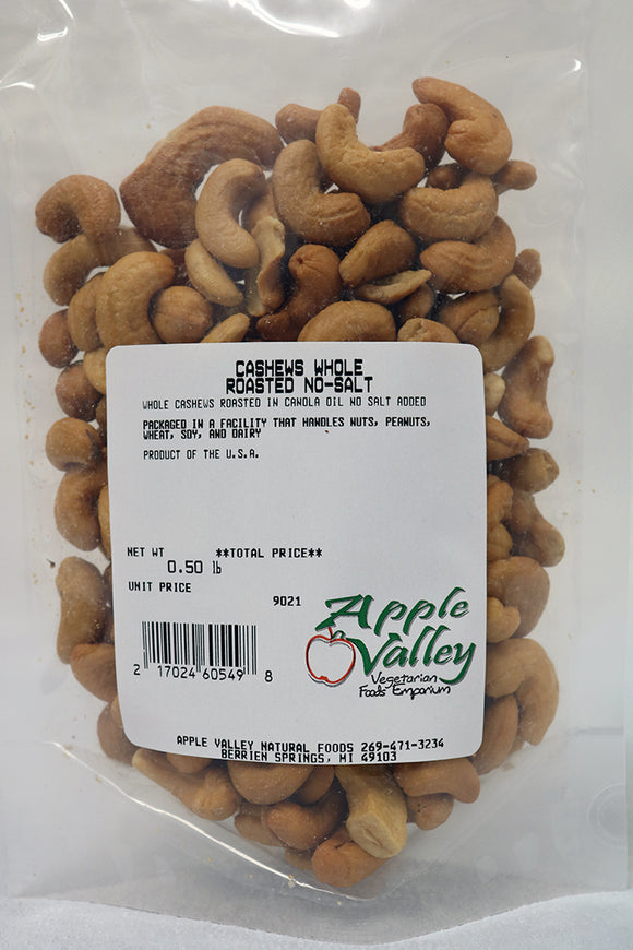 Cashews - Whole Roasted No Salt 8 oz.