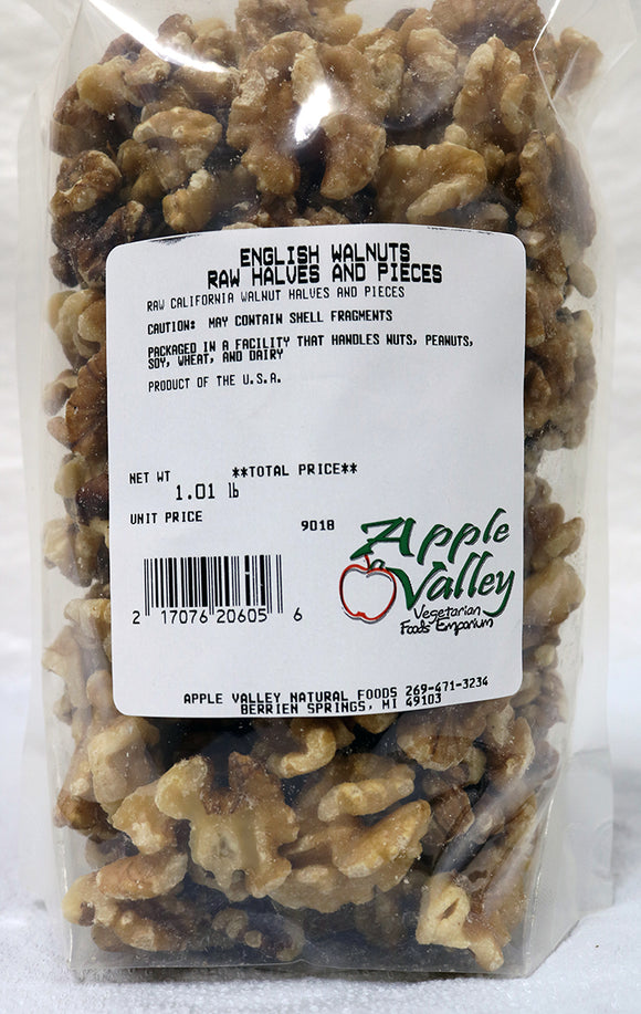 English Walnuts - Raw Halves & Pieces 1 lb.