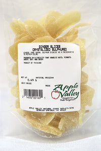 Ginger -  Slices Low Sugar Sulphured 8 oz.