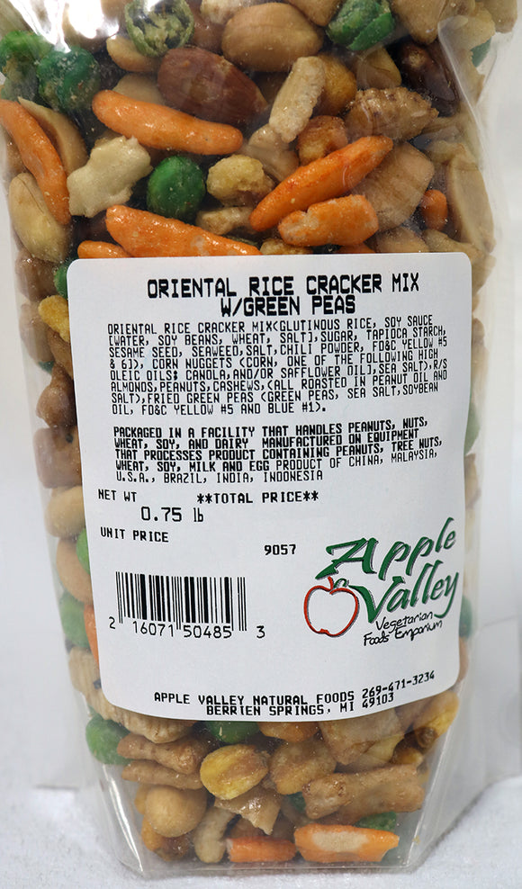 Snack Mix - Oriental Rice Crackers w/Green Peas 12 oz.