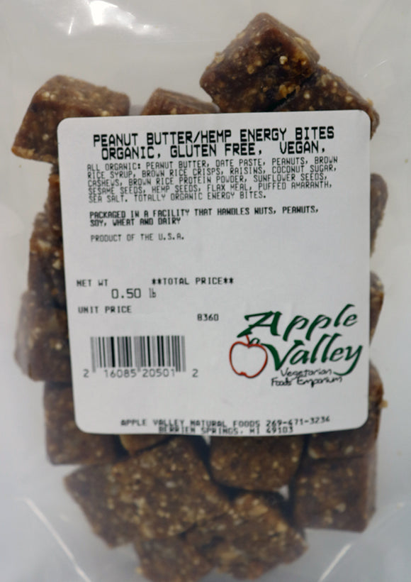 Energy Bar Bites - Peanut Butter Hemp 8 oz.