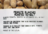 Peanuts - Blanched Roasted No Salt 1 lb.