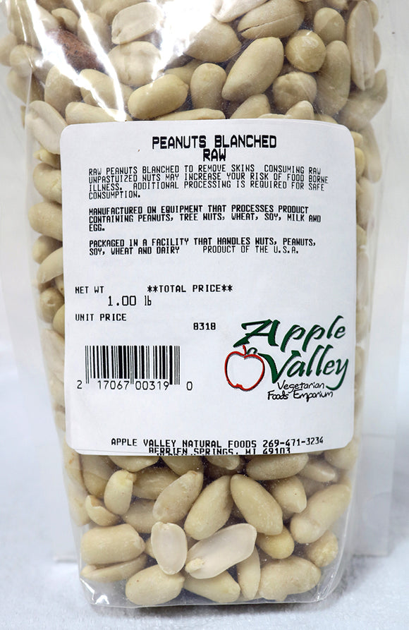 Peanuts - Blanched Raw 1 lb.