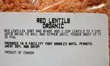 Lentils - Red OG 2 lb.