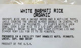 Rice - White Basmati OG 1 lb.